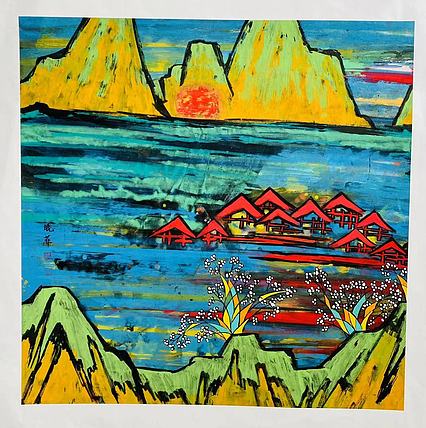 石齐画院画家 李晓菲-新中国画彩墨系列