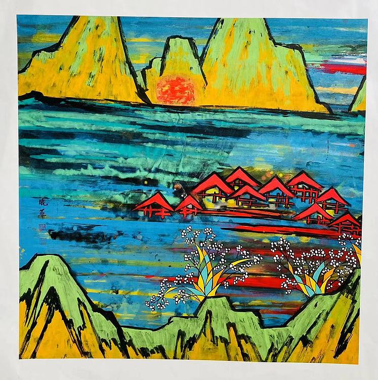 石齐画院画家 李晓菲-新中国画彩墨系列