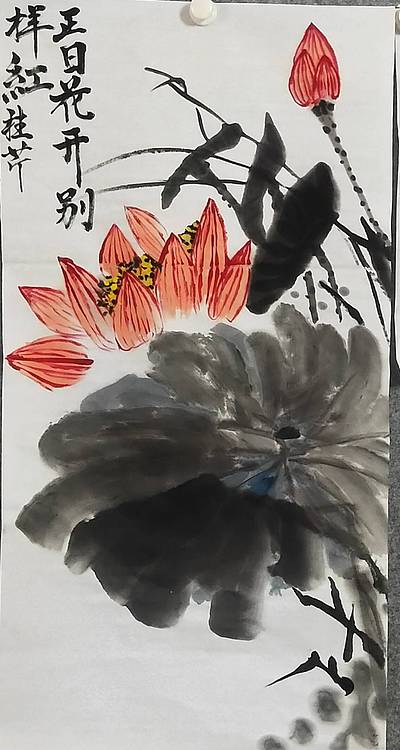 青年书画家 闫桂芹 正日花开别样红