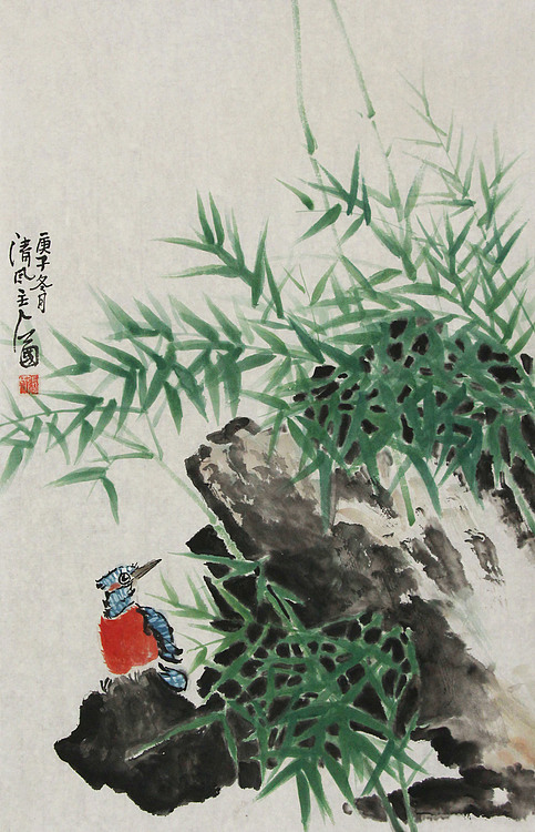 美院硕士，一级教师，青年潜力艺术家 张艳玲 国画
