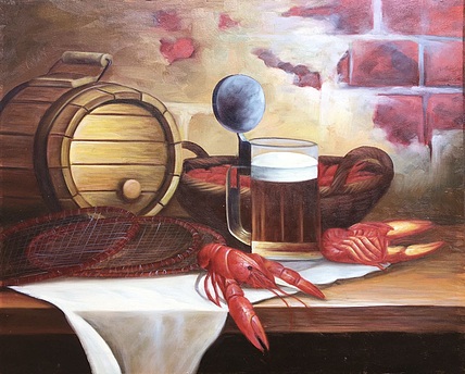 邹娜手绘油画作品《多彩人生》