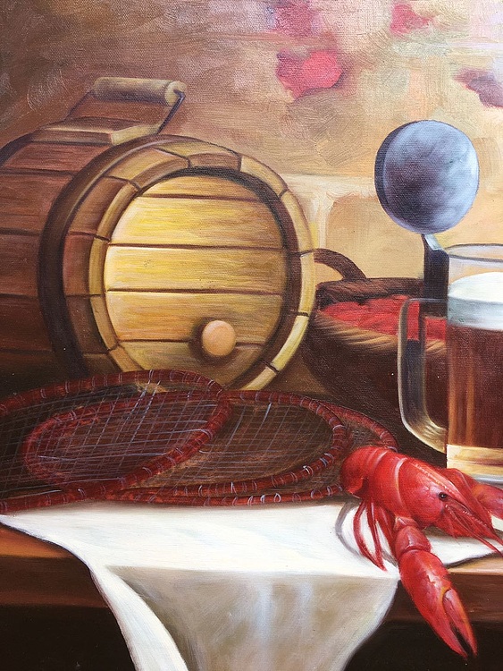 邹娜手绘油画作品《多彩人生》
