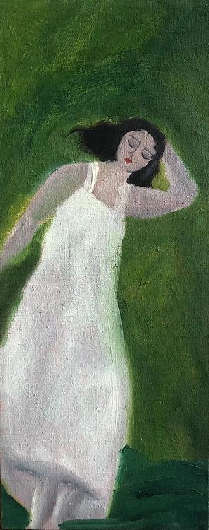 德西 当代实力派女画家 结业于李可染画院西方绘画材料与技法班