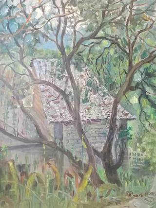 新疆阿克苏画院副院长  刘建国 油画写生作品《南国写生1》