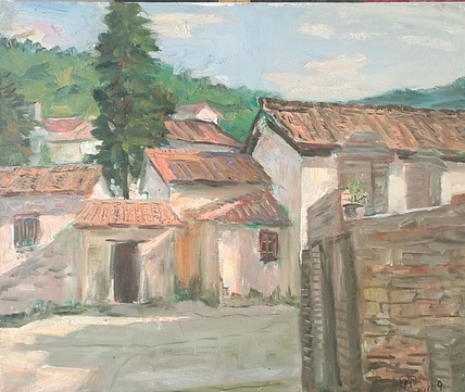 新疆阿克苏画院副院长  刘建国 油画写生作品《夏》