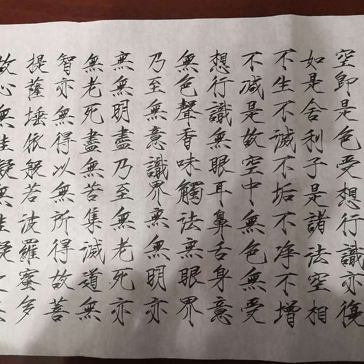 李玉成 四尺对开瘦金体心经