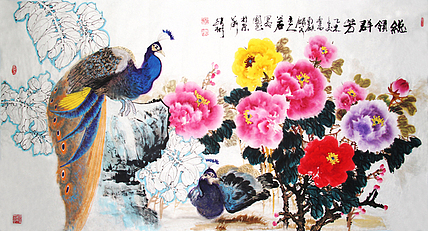中国国画创作研究院 创作室主任 赵彬 作品《春满乾坤》