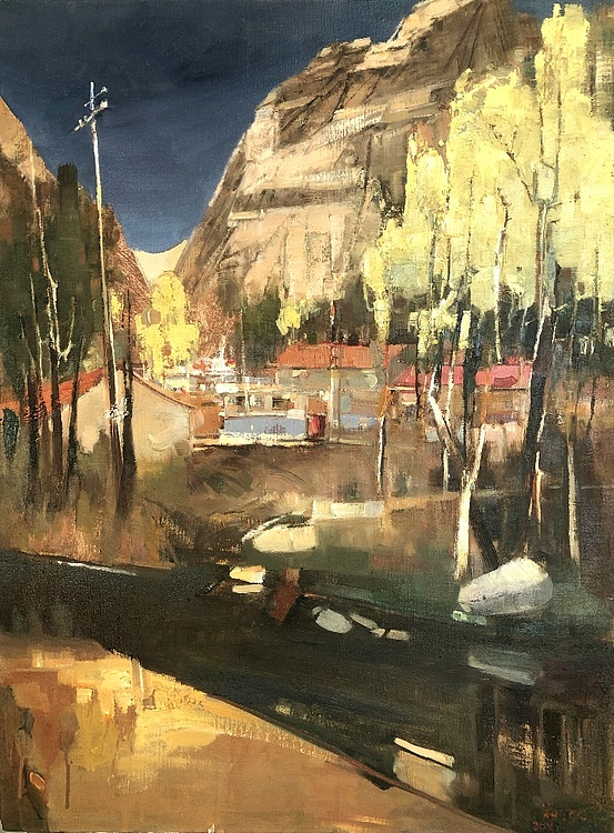 艺术家 郑泓 深入生活油画写生作品