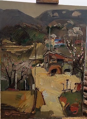 艺术家 郑泓 深入生活油画写生作品