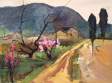 艺术家 郑泓 深入生活油画写生作品