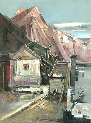 艺术家 郑泓 深入生活油画写生作品