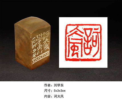 终南印社理事 陕西书协会员 刘学东 诃大风 八届国展印章