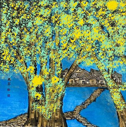 石齐画院画家 李晓菲-新中国画彩墨山水系列