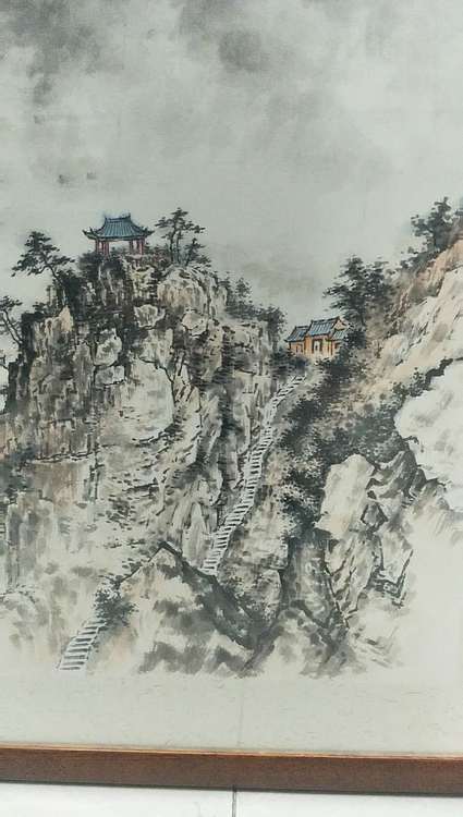 李鸿凯 国画《登高怀远》
