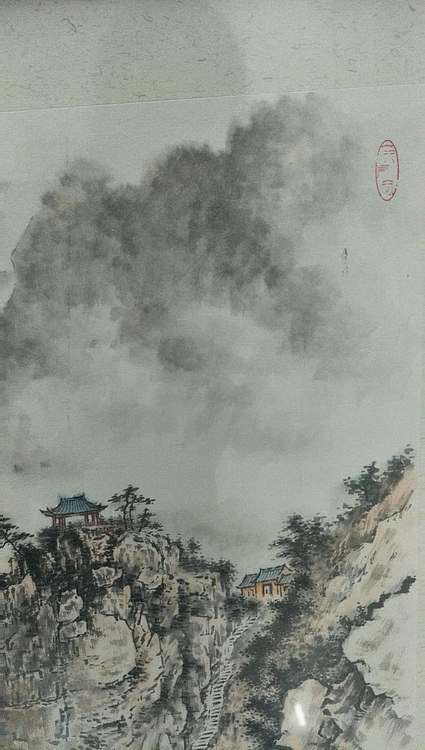 李鸿凯 国画《登高怀远》