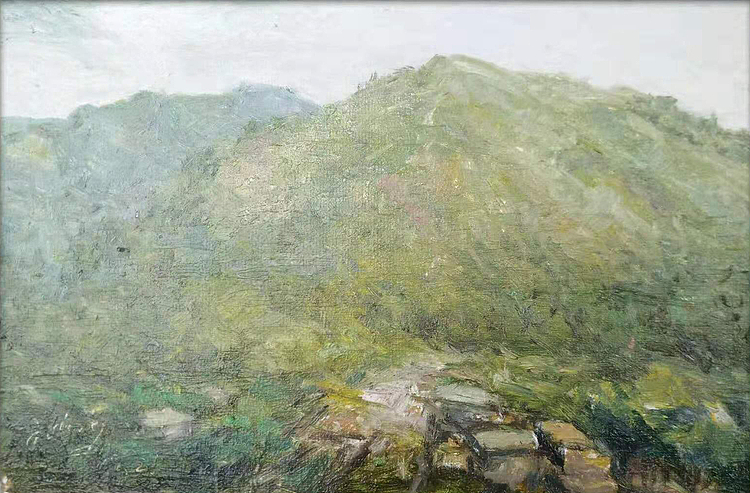 艺术家 袁纪东 创作写生油画作品