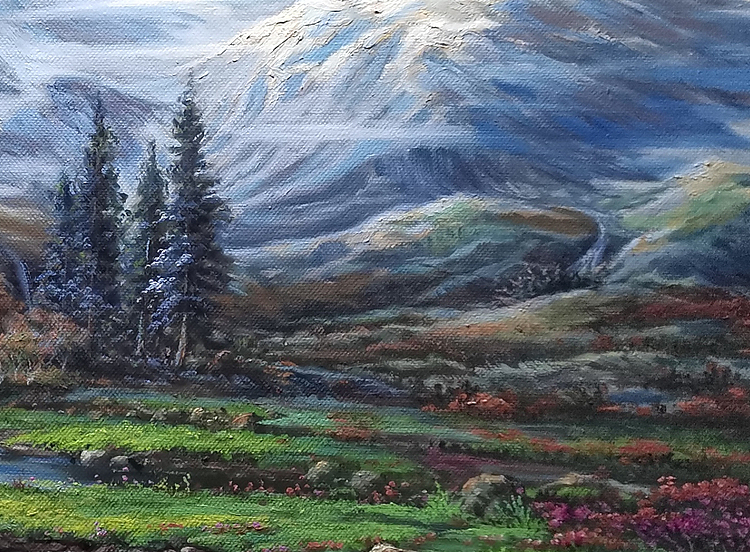 艺术家 蔡朝辉 油画作品《圣山情》73