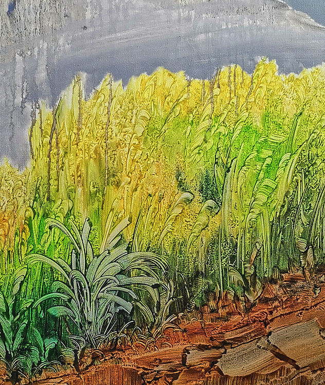 艺术家 蔡朝辉 油画作品《暖春》