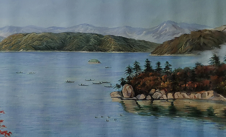 艺术家 蔡朝辉 油画作品《回望童年》