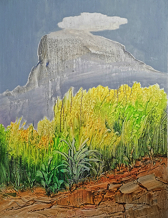 艺术家 蔡朝辉 油画作品《暖春》