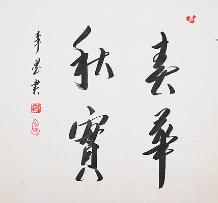 北京人和书画院院士 吴健 书法《春华秋实》