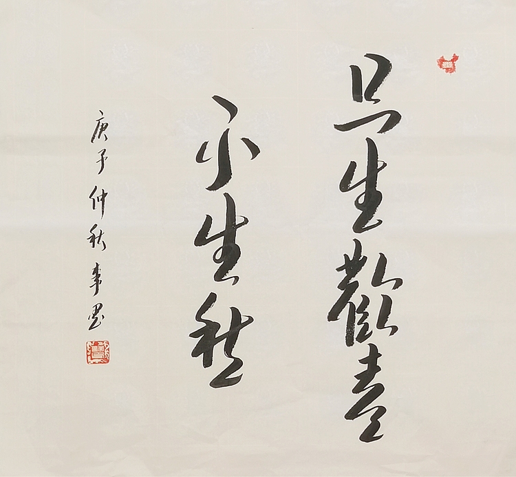 北京人和书画院院士 吴健 书法《只生欢喜不生愁》