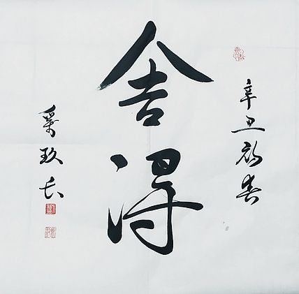 国家一级美术师 刘玖长 书法作品 《舍得》