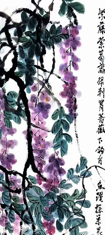 何国伟 紫藤《舞春风》