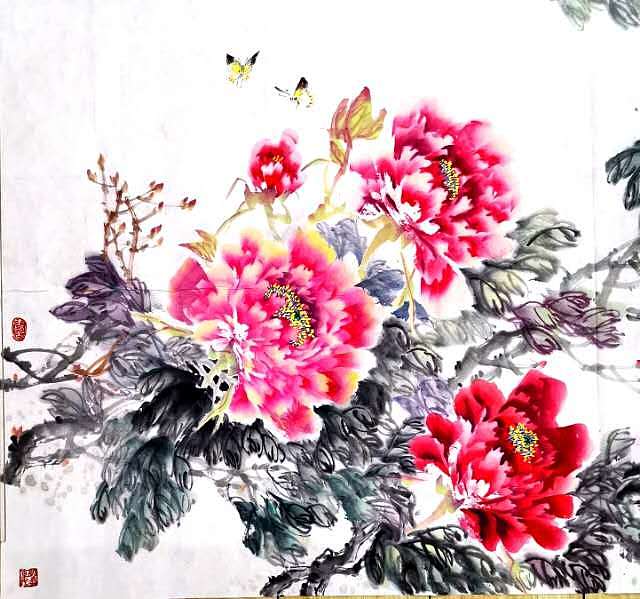 当代著名书画家 醉墨 美满幸福