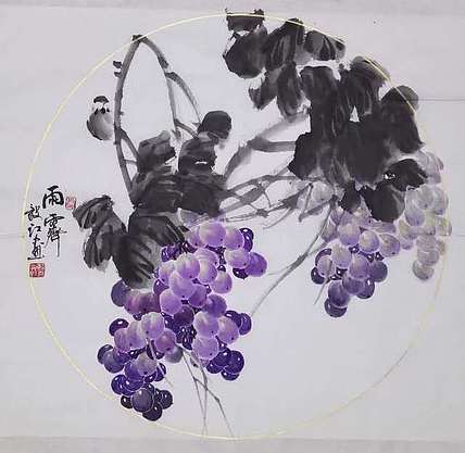 当代著名书画家 醉墨 朱毅江国画《雨霁》