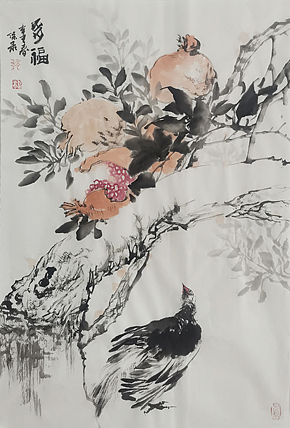 古韵长城书画院院长 河北省美协会员 赵保录 花鸟作品
