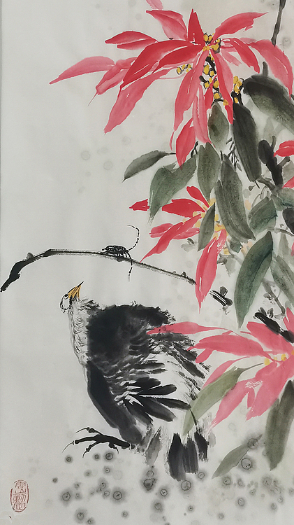 古韵长城书画院院长 河北省美协会员 赵保录 花鸟作品
