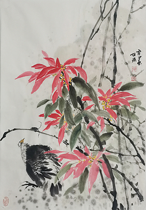 古韵长城书画院院长 河北省美协会员 赵保录 花鸟作品