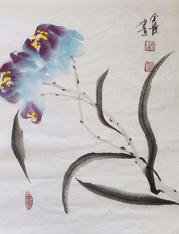 中国国画创作研究院执行院长 中国美术协会员 金涛 国画作品《吉祥图》