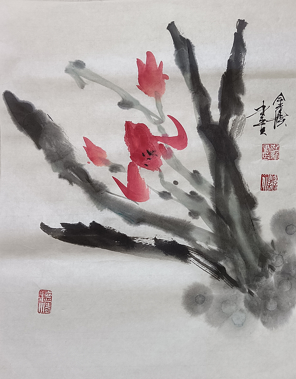 中国国画创作研究院执行院长 中国美术协会员 金涛 国画作品《君子之风》
