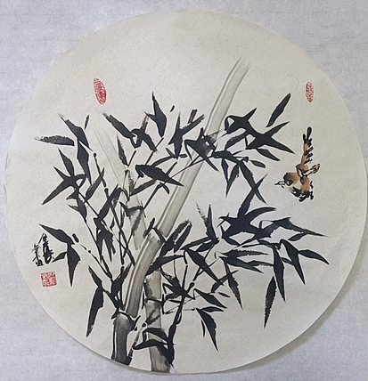 中国国画创作研究院执行院长 中国美术协会员 金涛 国画作品《问春》