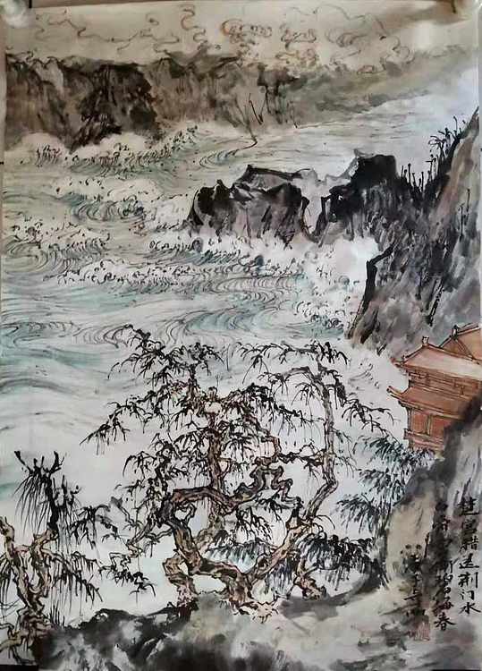 《楚宫腊送荆门水》安徽美协会员 韩奇丽