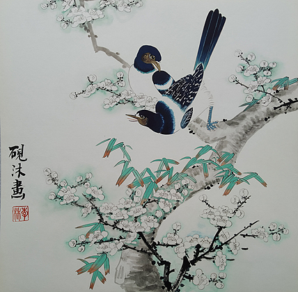 青年艺术家 李林 工笔花鸟作品
