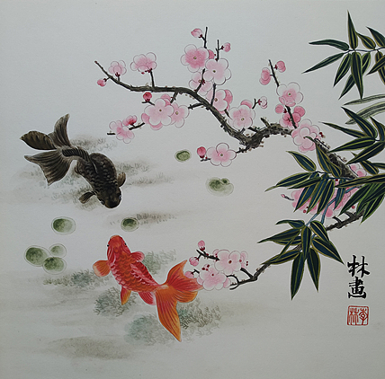 青年艺术家 李林 工笔花鸟作品