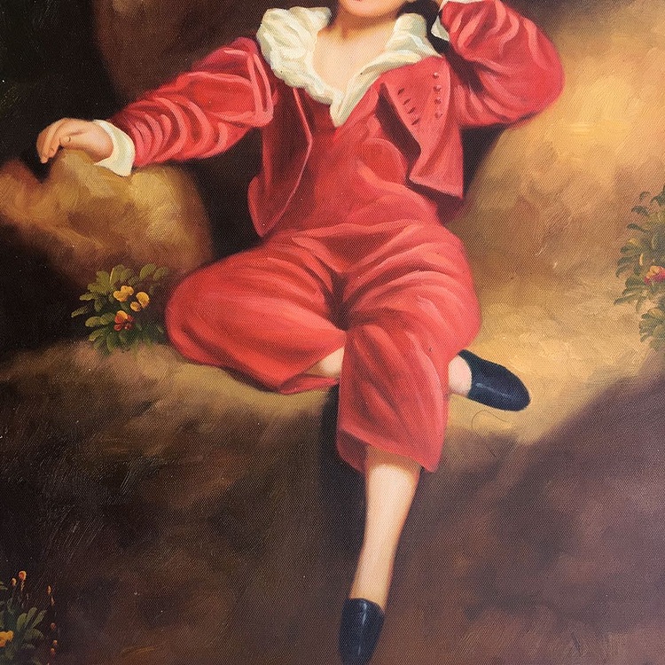 张嘉應手绘油画作品《灵感》