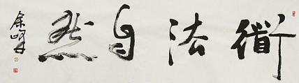 《道法自然》著名艺术家， 宋庄国画院院长，清华美院高研班导师，余峰 精品书法