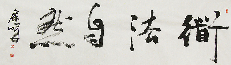 《道法自然》著名艺术家， 宋庄国画院院长，清华美院高研班导师，余峰 精品书法