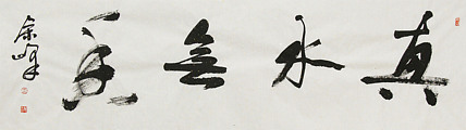 《真水无香》著名艺术家， 宋庄国画院院长，清华美院高研班导师，余峰 精品书法