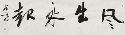 《风生水起》著名艺术家， 宋庄国画院院长，清华美院高研班导师，余峰 精品书法