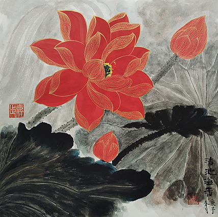李林青年艺术家 李林 工笔写意作品