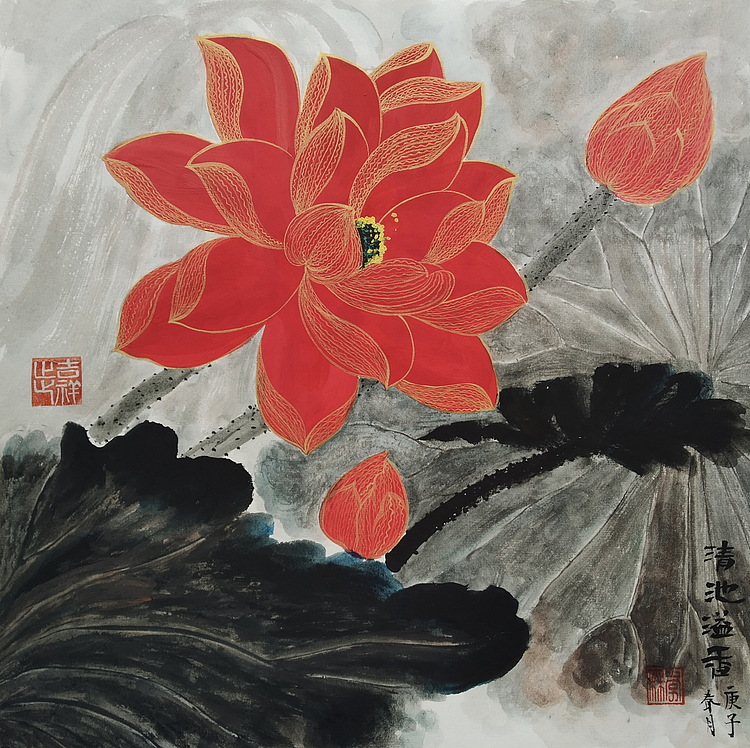 李林青年艺术家 李林 工笔写意作品