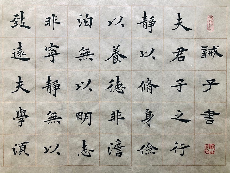 中书工委 赵兰全 国礼名家精品小楷【诸葛亮&middot;诫子书】