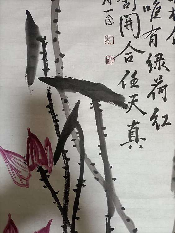 职业书画家 一念 荷花