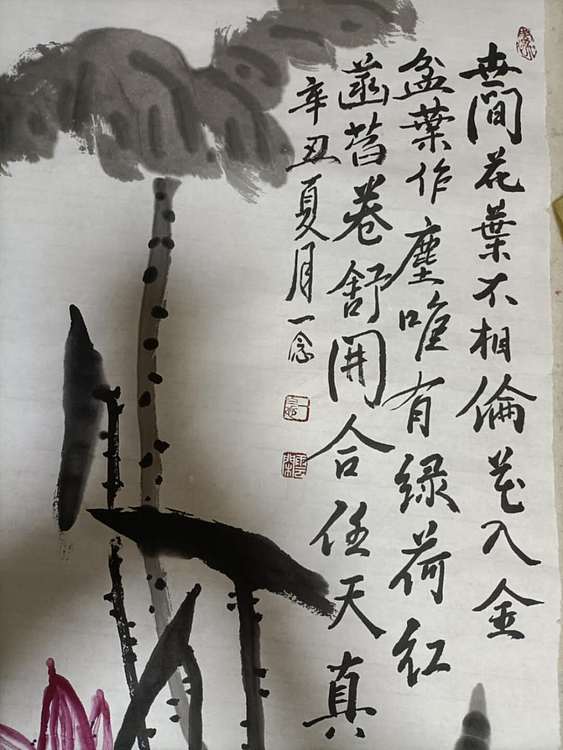 职业书画家 一念 荷花