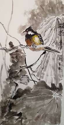 美术教师，赤峰画院青年潜力艺术家--张玉柱 荷韵